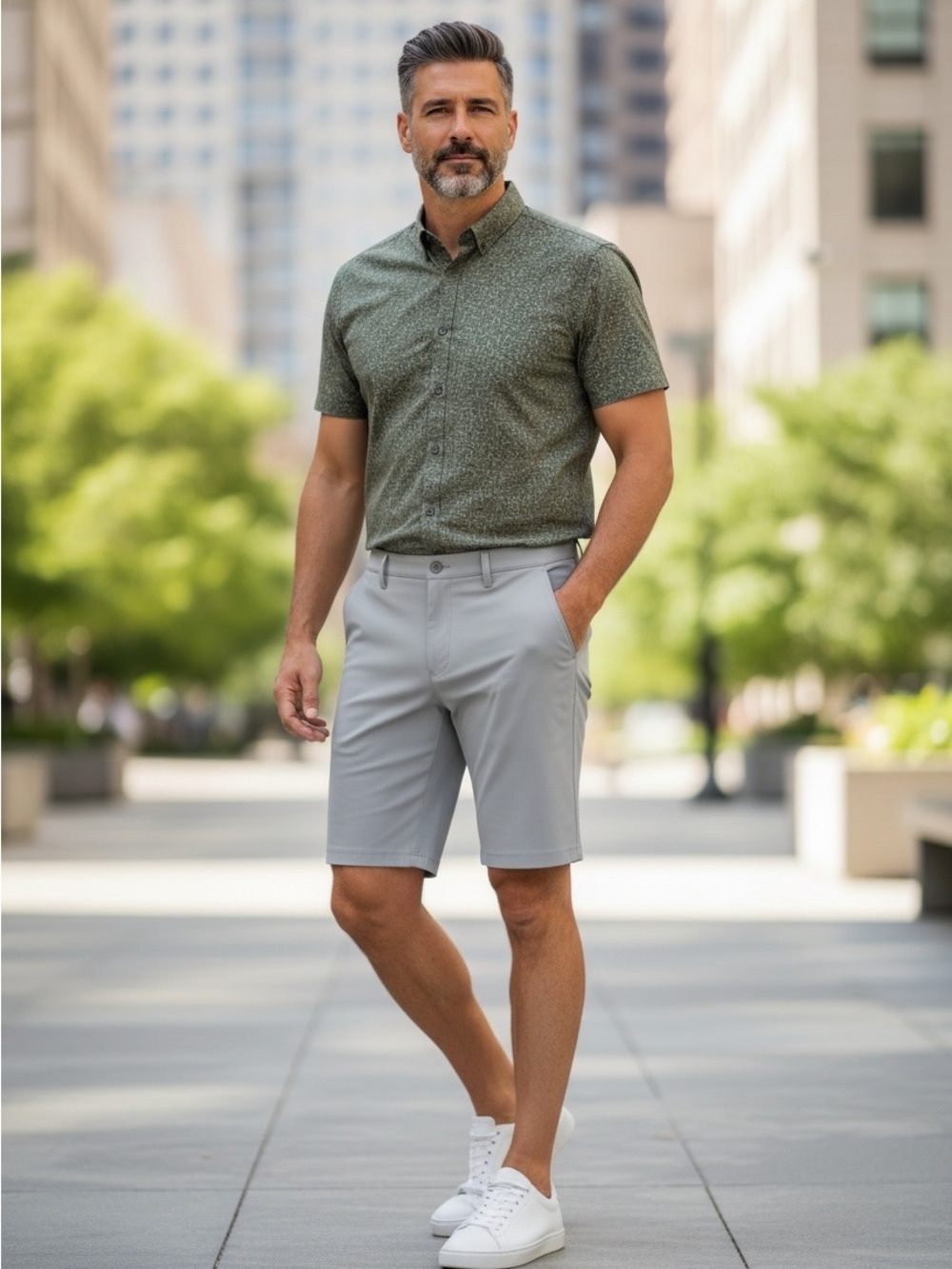 No Boundaries Gray Chino Shorts Size 34